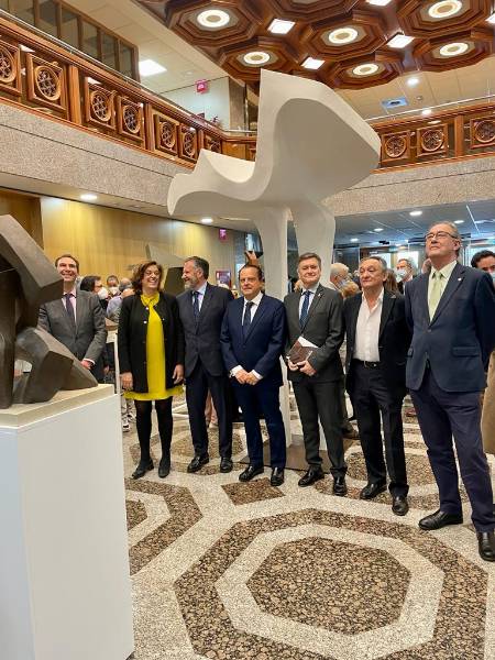 Las autoridades durante la inauguración